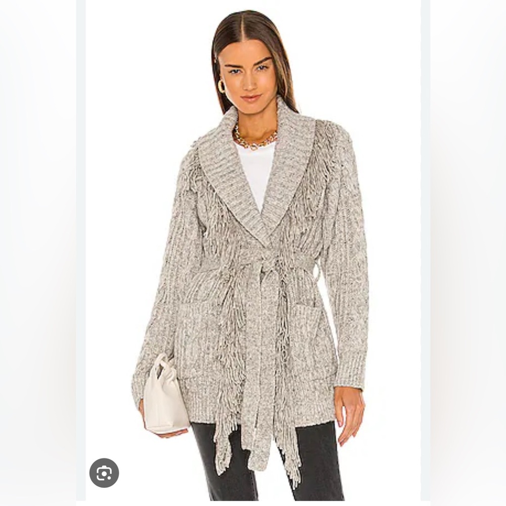 Jonathan Anina Fisherman Knit Fringe Cardigan XS